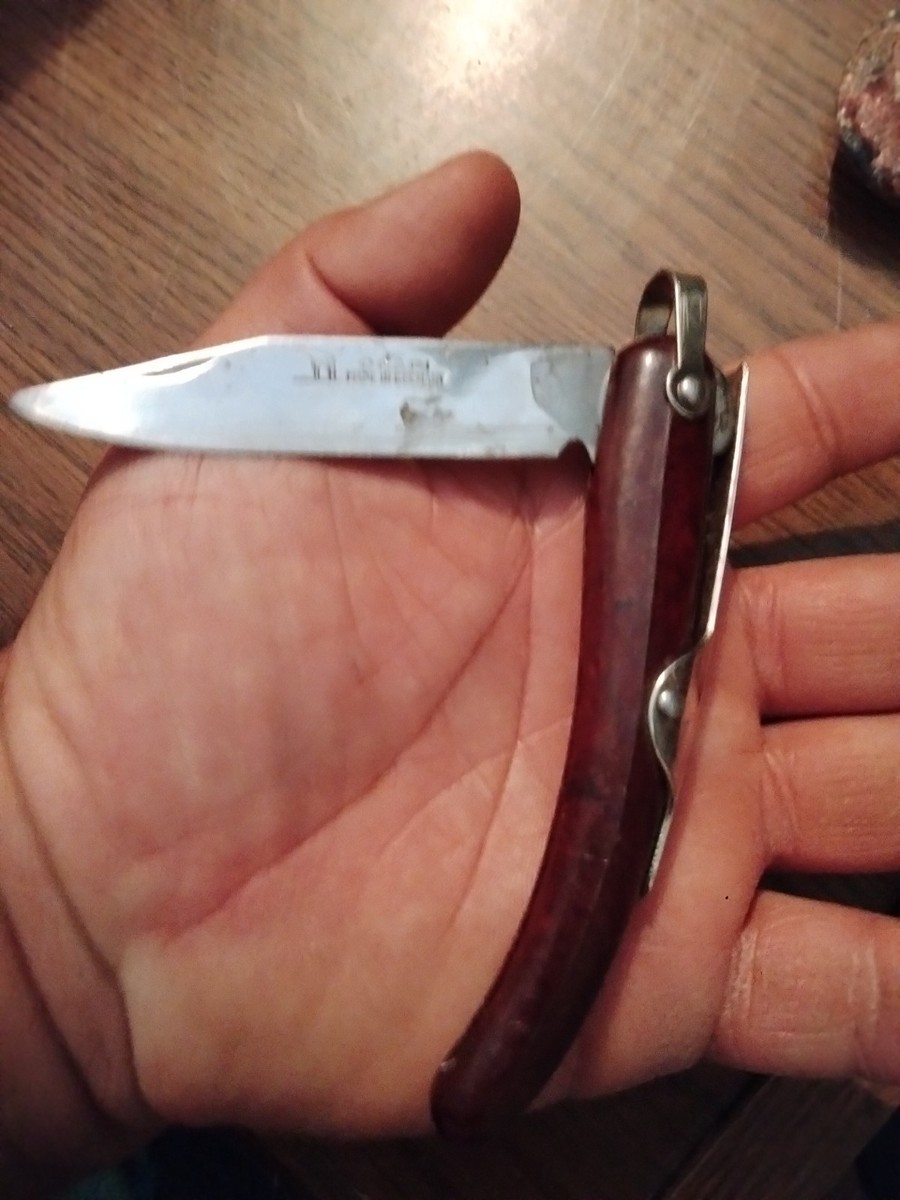 OKAPI FOLDING KNIFE WOOD HANDLE GERMANY | eBay