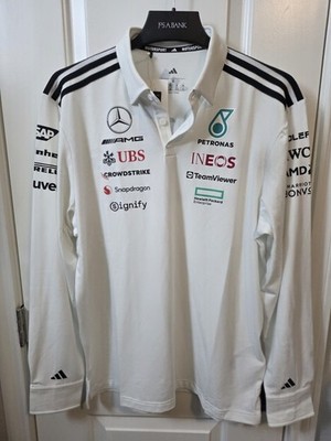 Adidas Mercedes AMG Petronas Formula 1 Team Polo Long Sleeve Shirt