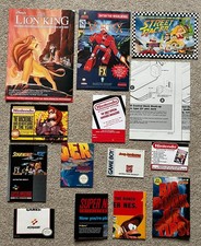 Nintendo Paperwork Bundle - SNES - NES - Game Boy - Star Wing - The Lion King