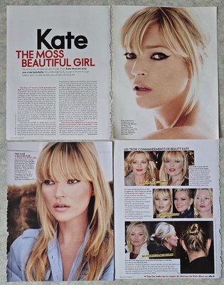 KATE MOSS Sammlung Zeitschriften Seiten Presse Konvolut ELLE FIGARO MADAME FRANCE x2