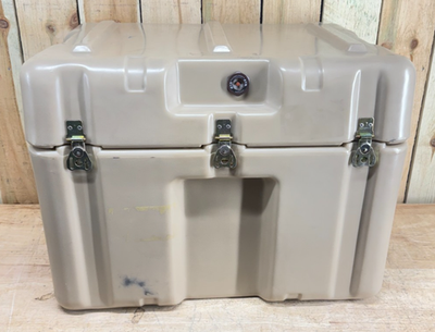 Pelican Hardigg Footlocker Tan Case 25x19x19 Military PSI