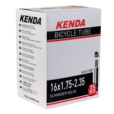 Kenda Bicycle 16" Inner Tube 16x1.75-2.35" with Schrader Valve 35mm Length