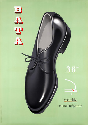  ️ Bata Shoe Poster c1940s - A1 Size by Peter Birkhäuser  