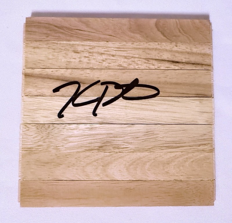 Kevin Durant Signed Autographed Floorboard 6x6 Thunder Warriors Rockets COA