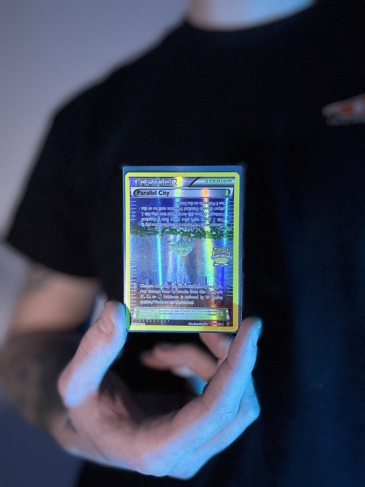 Parallel City 145/162 City Championship Stamped Holo Pokemon Card LP
