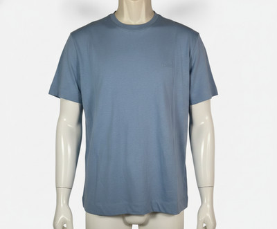 Zegna Men's Blue Logo Cotton Jersey T-Shirt Size 50