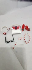 HANDMADE FOR VINTAGE BARBIE SODA COLA ACCESSORIES SET PEARL TYPE GLASSES