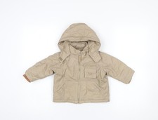 Mamas & Papas Parka Jacke beige mit Kapuze 6-9 Monate Unisex Baby