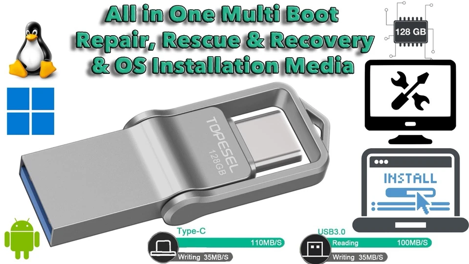 Multi Boot All In 1 Data Recovery PC Repair Rescue & OS Install Hiren’s Windows+ - Image 4 of 4