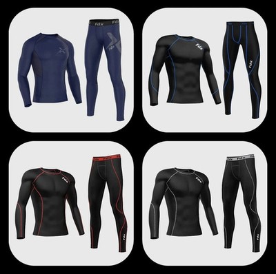 Herren Kompression Winter Thermo Basisschicht unter Ganzanzug Strumpfhose Hemd Hose UK