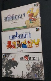 Super Famicom SFC SNES Final Fantasy IV V VI 4 5 6 Bundle Japan Import-US SELLER