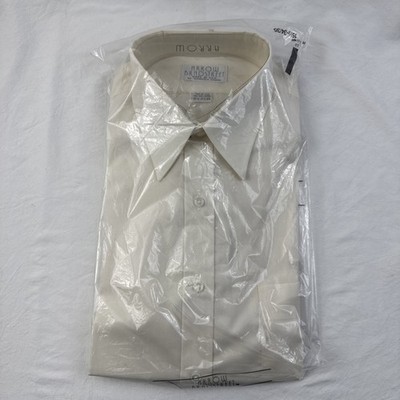 Arrow Bradstreet Dress Shirt Mens 15.5 34/35 Ivory Long Sleeve Button Down NWT