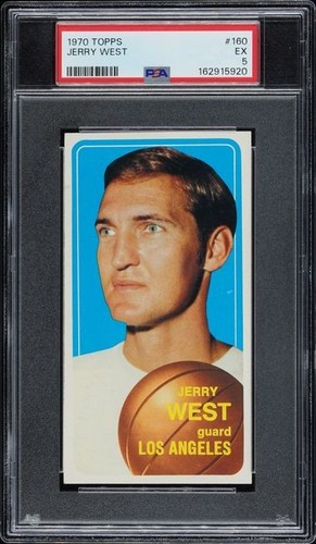 1970 Topps #160 Jerry West PSA 5 Lakers NBA HOF Vintage-Tall Boy "The Logo"