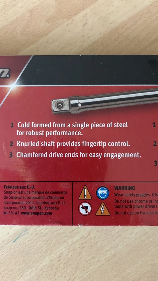 *BRAND NEW* SNAP ON 3/8 DRIVE 6PC KNURLED EXTENSION SET 206AFX SNAPON - Image 2 of 4