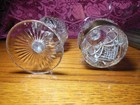 2 Vintage Gold Rim Cut Crystal Goblets | Heavy Pressed Glass in VGC Beautiful — photo 6