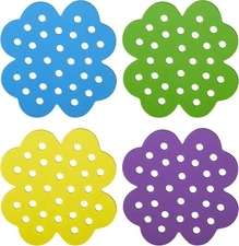 4 Pack Floating Bee Island 6.3 Inch Green + Blue + Yellow + Purple 