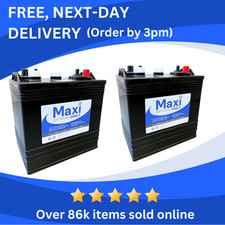 2 x Maxi T125 Batteries - 6V Deep Cycle (Alternative to Trojan & US Battery)