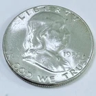 1955 P BEN FRANKLIN SILVER HALF DOLLAR, 90% SILVER FREE SHIPPING #7368