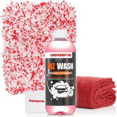 Set Auto Shampoo menzerna MZ Wash Wah mitt Waschhandschuh Mikrofasertuch 550GSM