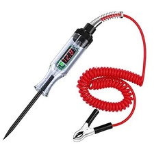 Enhanced Automotive Test Light, 3V-48V Digital Fuse Tester with Automatic