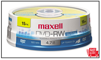 Maxell 635117 Rewritable Recording Format 4.7Gb DVD-RW Disc Playback on DVD