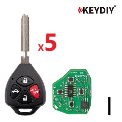 5PCS KEYDIY KD B05-4 Universal Remote Key 3+1 Buttons for Toyota Type