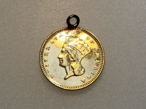 $1 INDIAN PRINCESS HEAD GOLD COIN JEWELRY PIECE