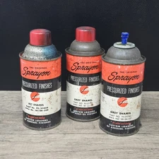 3 Vtg Sprayon Speedway Mini Bike Minibike Spray Paint Cans Taylor Metal OH