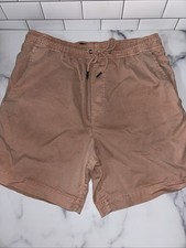 American Eagle Outfitters Men Shorts-Medium Drawstring Waist Flex Fit-Rose Beige