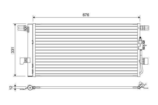 Condenseur climatisation Valeo 822648 radiateur de climatisation pour 80A816411