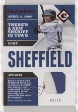 2017 Panini Chronicles Swatches Red 8/10 Gary Sheffield #CS-GS 0m8
