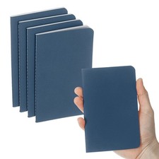 4 Pack A6 Notebook, A6 Journal Mini Notebook Pocket Kraft,Blue Tone