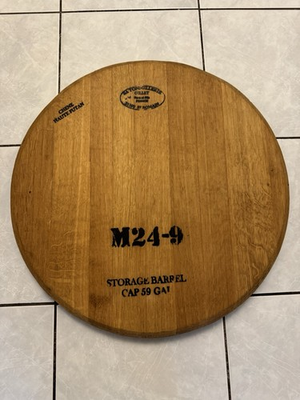 #ad French Oak Wine Barrel Lid Lazy Susan Tonnellerie Gillet France Reclaimed $89.99