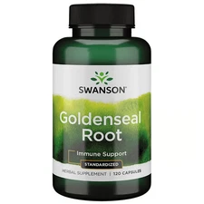 Swanson Goldenseal Root -Immune Support Min 5% Alkaloids, 125mg, 120 Capsules