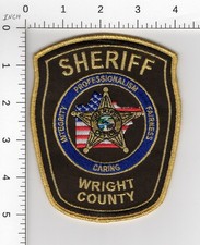 WRIGHT COUNTY SHERIFF ^^^ MINNESOTA (UPDATED  MYLAR ) COLLECTIBLE POLICE PATCH