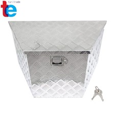 Silver 1529 X15 X18 Tool Box For Straight-tongue Trailer Diamond Plate