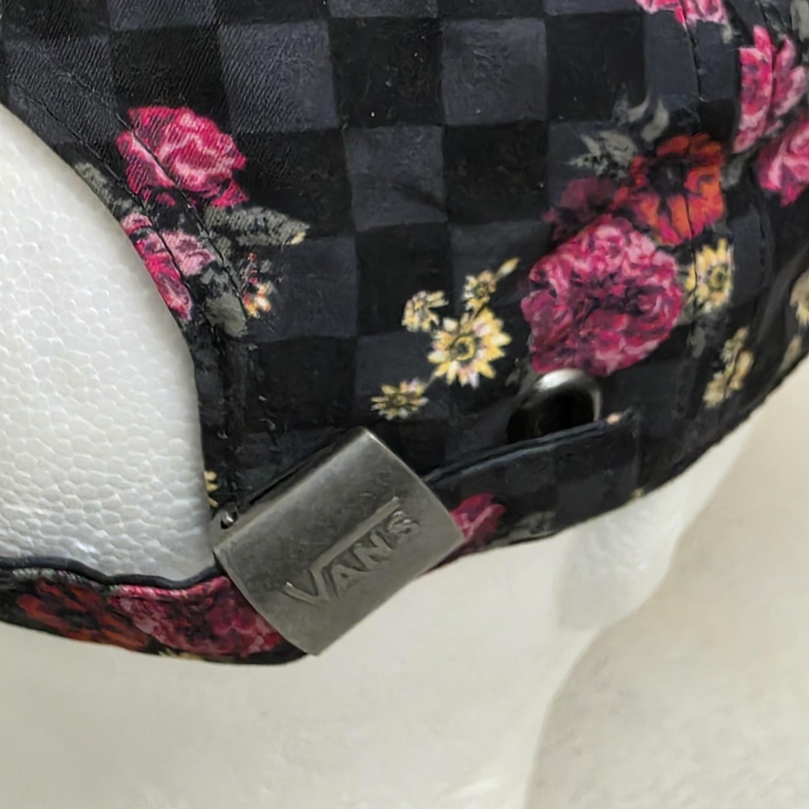 Vans Strapback Hat Cap Adjustable Black Floral Ch… - image 6