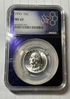 1950 Washington Silver Quarter NGC MS65 Trader Bea Purple Core