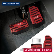 2PCS Non-Slip Car Pedal Covers, Premium Aluminum Alloy Gas and Brake Pedals Cove