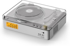 CD Player Portable with HiFi Speakers, Bluetooth Transmitter  Receiver, Retro R