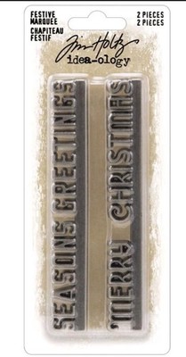 Tim Holtz Festive Marquee Idea-ology Merry Christmas Seasons Greetings New