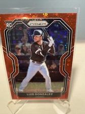 Luis Gonzalez 2021 Panini Prizm /99 Red Donut Circles Tier II No. 163 White Sox