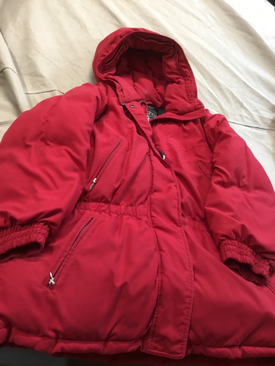 Vtg 80s 90s Eddie Bauer Premier Polar Parka Womens Sz XL Red Goose 