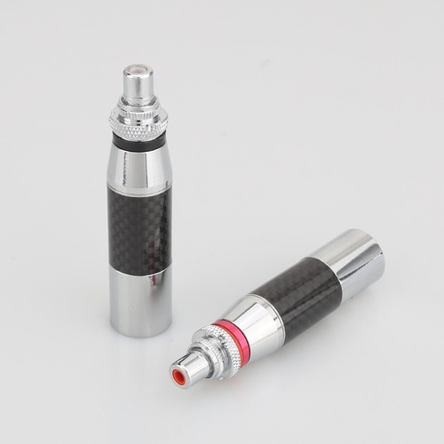 2X XLR Stecker/Buchse auf RCA Stecker Buchse Adapter HIFI Audio Kohlefaser Stecker - Bild 6 von 8