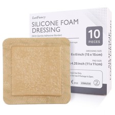 Vendaje de espuma adhesiva de silicona 6x6 impermeable para heridas de cama 10 un.