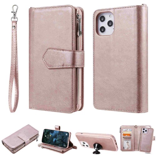 For iPhone 12 11 Pro Max SE 8 7 6s Magnetic Detachable Wallet Leather Case Cover - Picture 8 of 55
