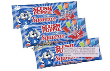 Slush Puppie The Original Squeezee Freeze Pops Ice Lolly Poles - 3 X (10 x 60ml)