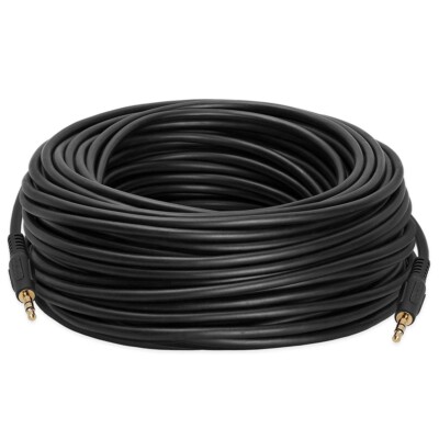 3.5mm Aux Male to Male Stereo Audio Cable Auxiliary Headphones Cord MP3 PC 100FT