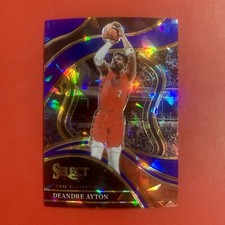 2023-24 Panini Select Blue Cracked Ice Deandre Ayton card #211 Trailblazers