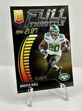 2023 Donruss Elite BREECE HALL Full Throttle Black Prizm SSP Jets RC /349 MINT❗️